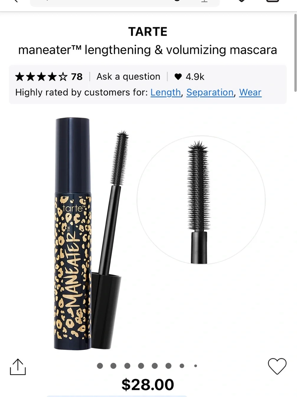 tarte Mascara Man Eater mascara